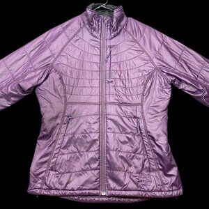 REI Womens Purple Quilted Insulated Hiking Jacket Full-Zip Lightweight Size M